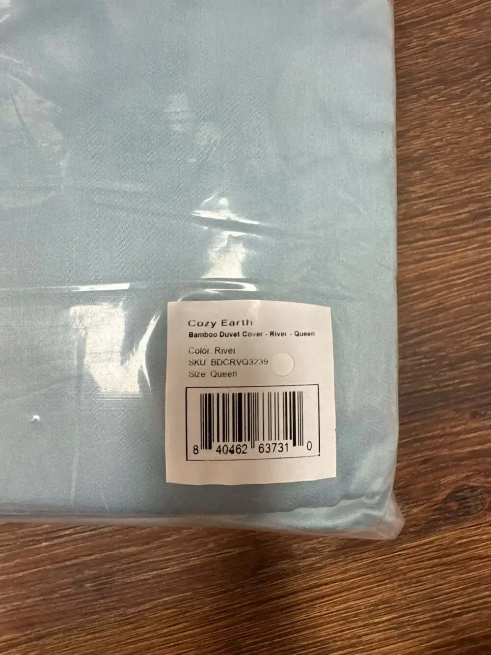 Cozy Earth Bamboo Duvet Cover in River, Queen